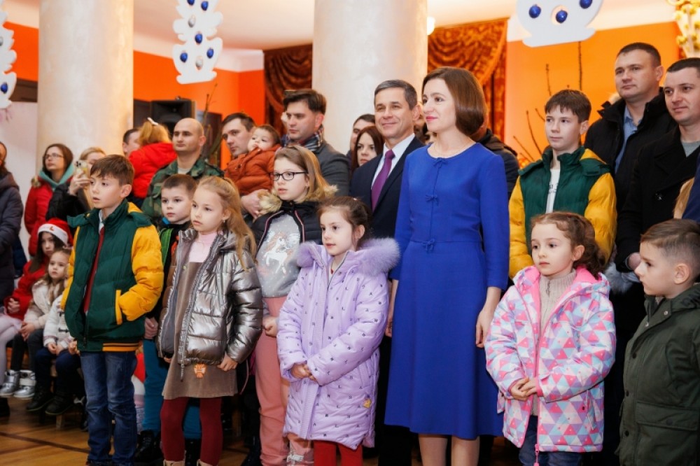 Maia Sandu a participat la serbarea de Crăciun organizată pentru copiii militarilor și ai angajaților civili ai Armatei Naționale